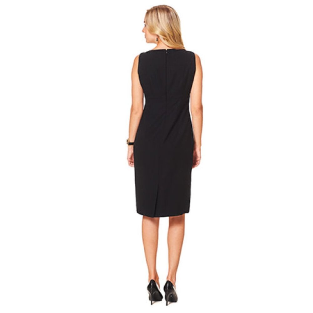 NWT! Kasper Sleeveless Sheath Career Dress Black 6 - Picture 2 of 6